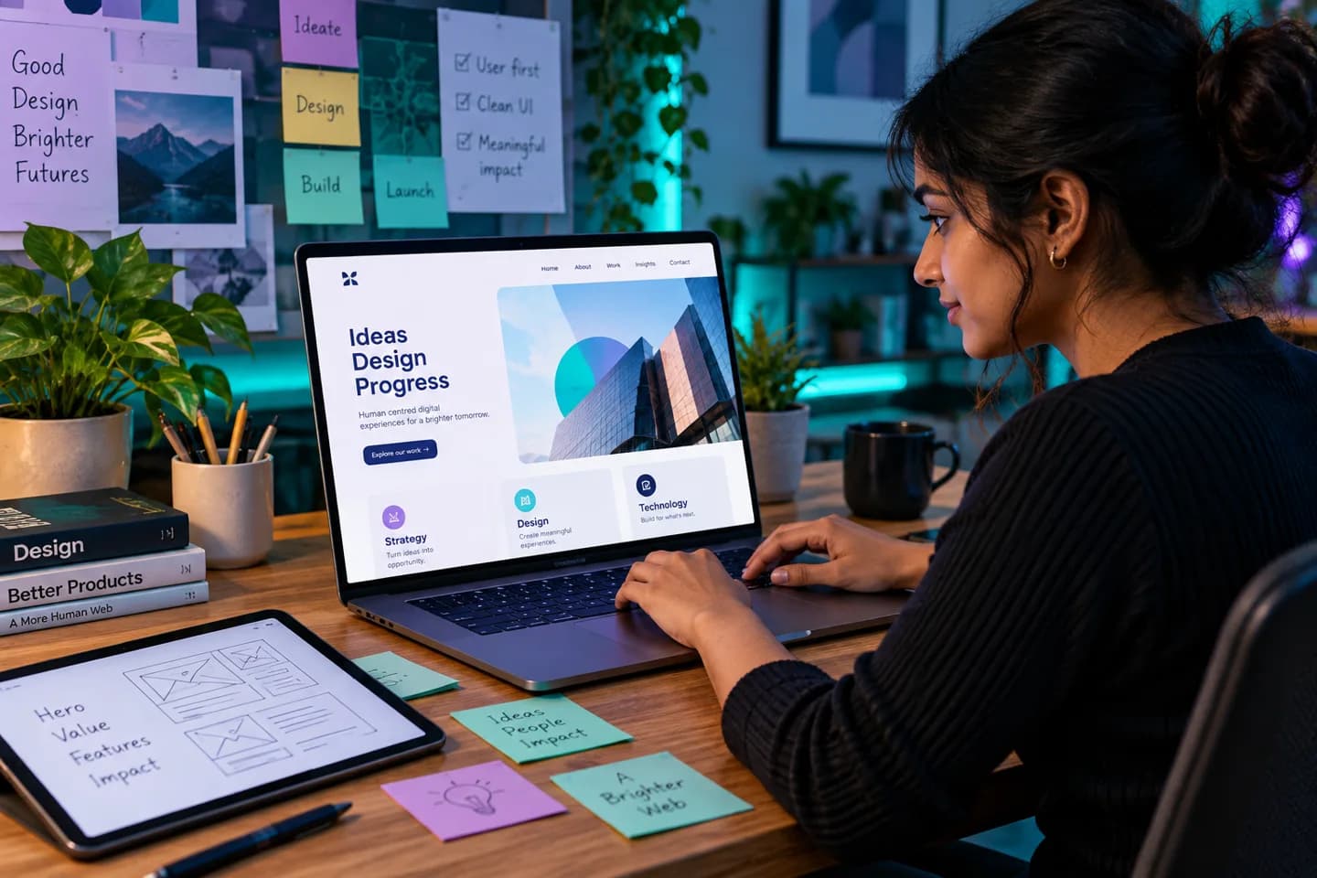 Illustrative scene for Website Design Training